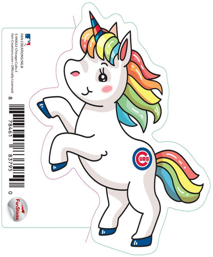 Fan Creations Decal Chicago Cubs 3in Decal - Unicorn