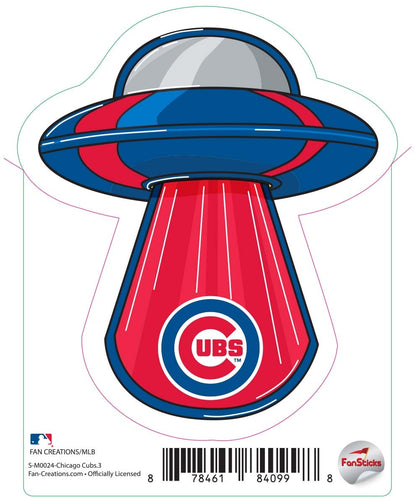 Fan Creations Decal Chicago Cubs 3in Decal - UFO Beam