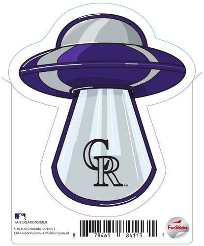 Fan Creations Decal Colorado Rockies 3in Decal UFO Beam