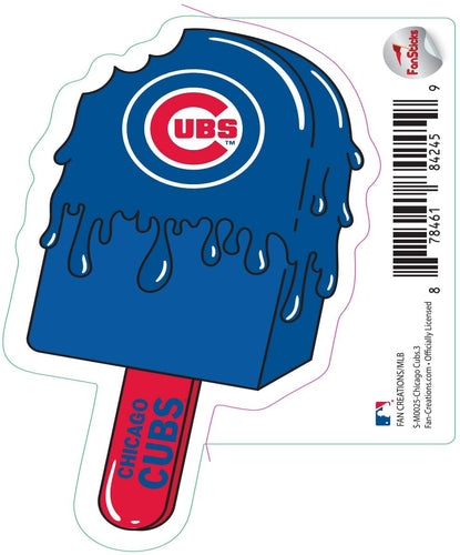 Fan Creations Decal Chicago Cubs 3in Decal - Ice Cream Melting