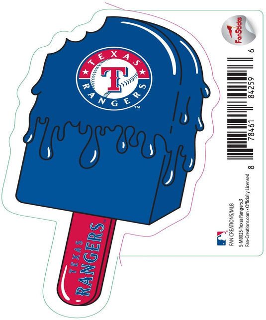 Fan Creations Decal Texas Rangers 3in Decal Ice Cream Melting