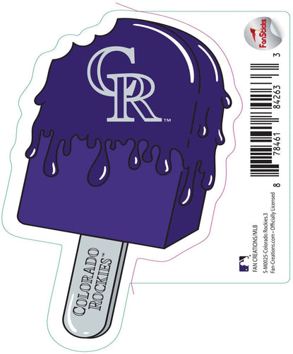 Fan Creations Decal Colorado Rockies 3in Decal Ice Cream Melting