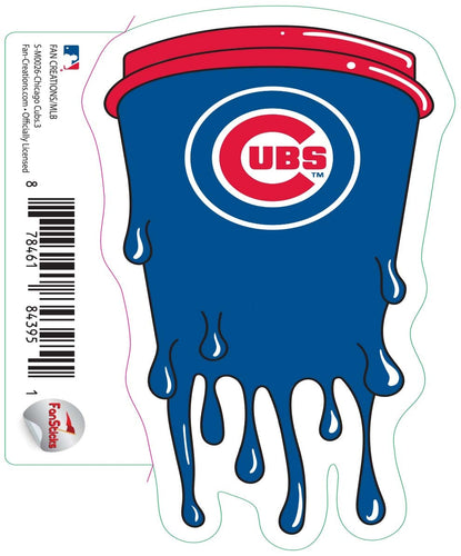 Fan Creations Decal Chicago Cubs 3in Decal - Cup Melting