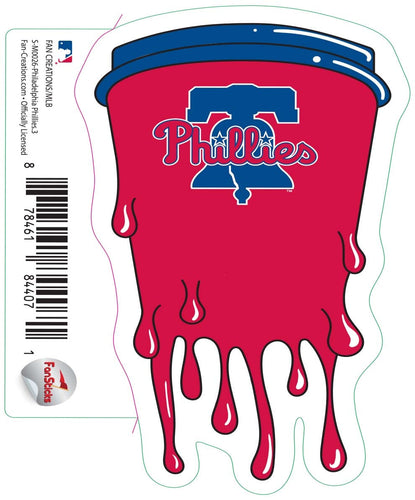 Fan Creations Decal Philadelphia Phillies 3in decal Cup Melting