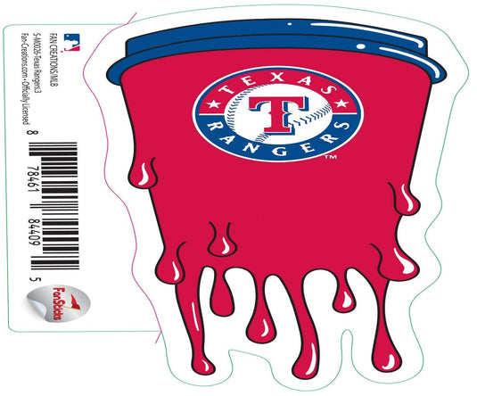 Fan Creations Decal Texas Rangers 3in Decal Cup Melting