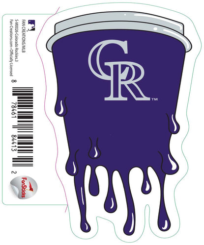 Fan Creations Decal Colorado Rockies 3in Decal Cup Melting