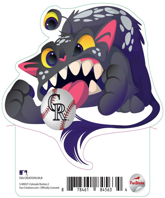 Fan Creations Decal Colorado Rockies 3in Decal Cat Monster