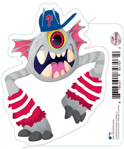 Fan Creations Decal Philadelphia Phillies 3in decal Cyclone Monster