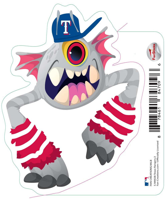 Fan Creations Decal Texas Rangers 3in Decal Cyclone Monster