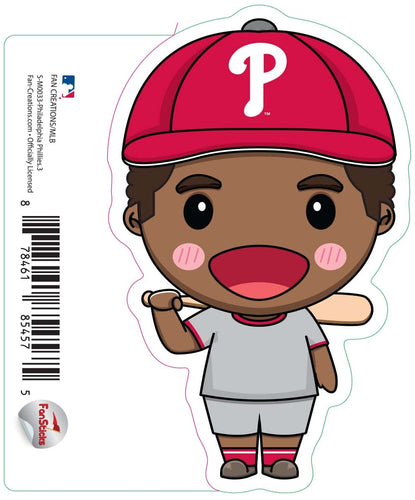 Fan Creations Decal Philadelphia Phillies 3in decal Anime Baseball Player 8