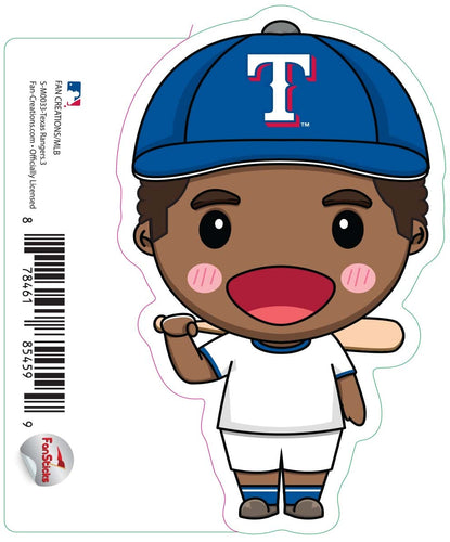 Fan Creations Decal Texas Rangers 3in Decal Anime Baseball Player 8