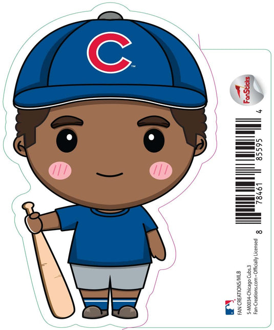 Fan Creations Decal Chicago Cubs 3in Decal - Anime Baseball Player 6