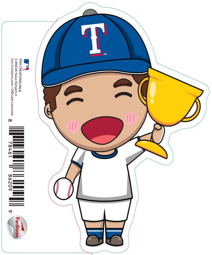 Fan Creations Decal Texas Rangers 3in Decal Anime Baseball Player - Trophy