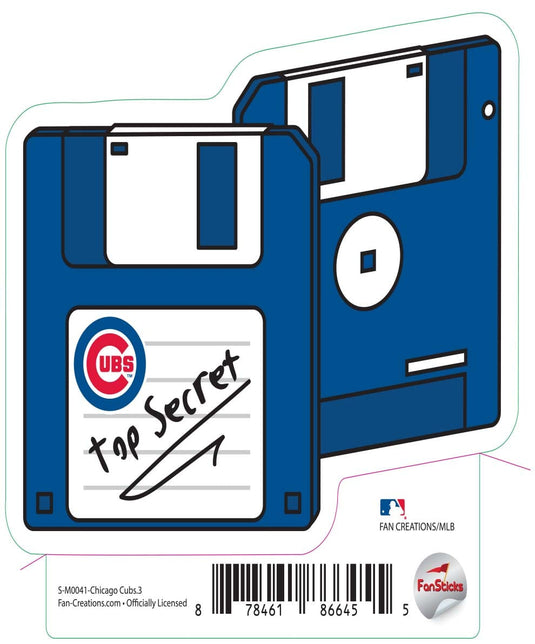 Fan Creations Decal Chicago Cubs 3in Decal - Floppy Disk