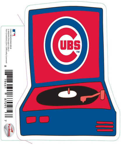 Fan Creations Decal Chicago Cubs 3in Decal - Record Player