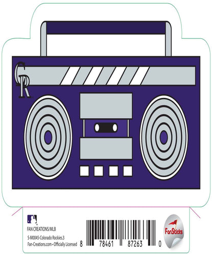 Fan Creations Decal Colorado Rockies 3in Decal Boombox