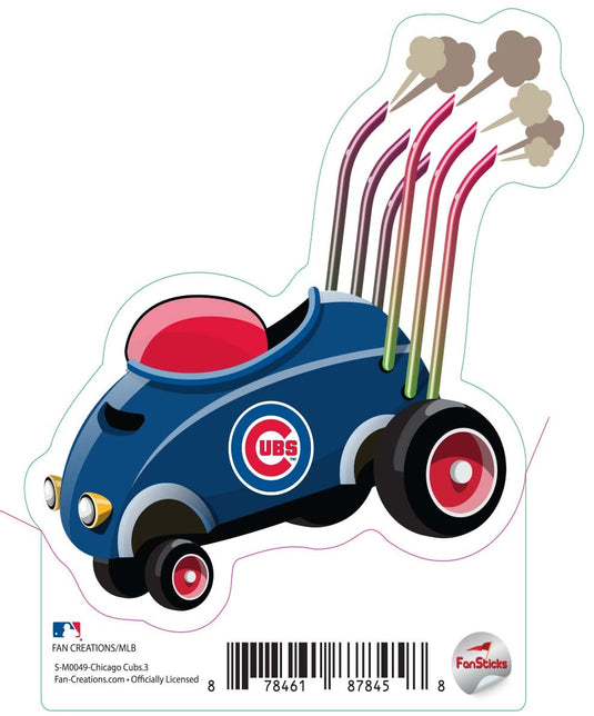 Fan Creations Decal Chicago Cubs 3in Decal - Racecar