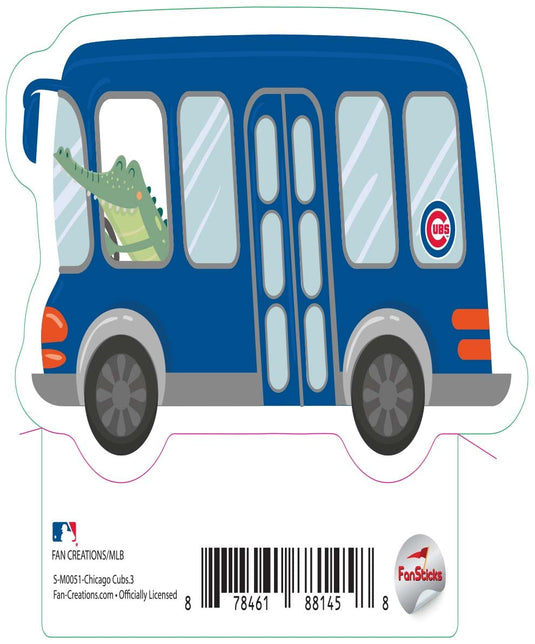 Fan Creations Decal Chicago Cubs 3in Decal - School Bus