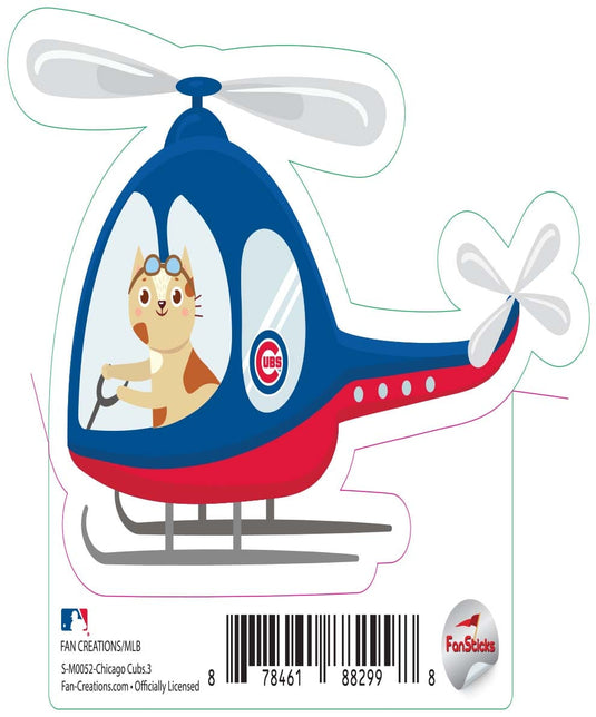 Fan Creations Decal Chicago Cubs 3in Decal - Helicopter