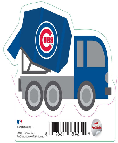 Fan Creations Decal Chicago Cubs 3in Decal - Cement Truck