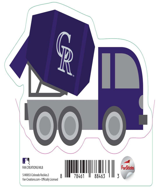 Fan Creations Decal Colorado Rockies 3in Decal Cement Truck