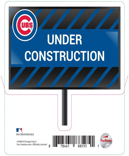 Fan Creations Decal Chicago Cubs 3in Decal - Under Construction Sign