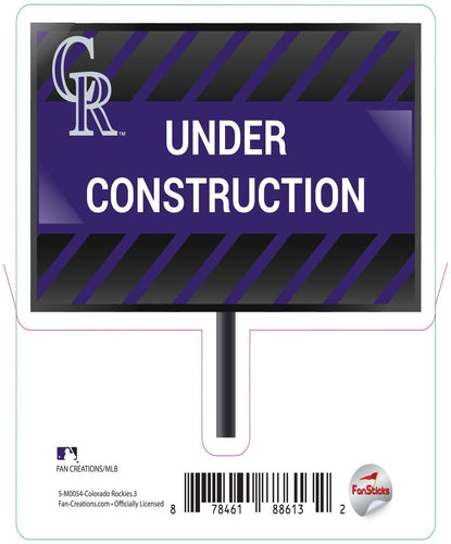 Fan Creations Decal Colorado Rockies 3in Decal Under Construction Sign