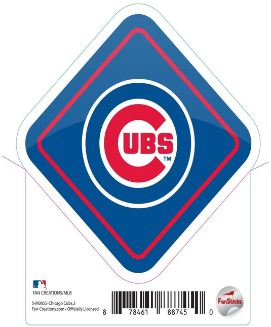 Fan Creations Decal Chicago Cubs 3in Decal - Diamond Sign