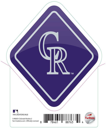 Fan Creations Decal Colorado Rockies 3in Decal Diamond Sign