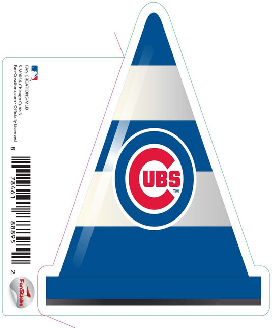 Fan Creations Decal Chicago Cubs 3in Decal - Cone