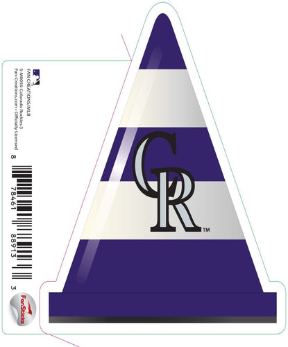 Fan Creations Decal Colorado Rockies 3in Decal Cone