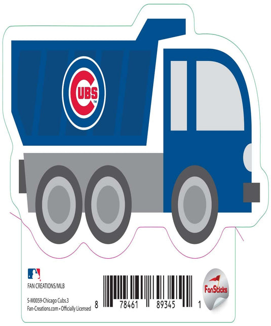 Fan Creations Decal Chicago Cubs 3in Decal - Dump Truck