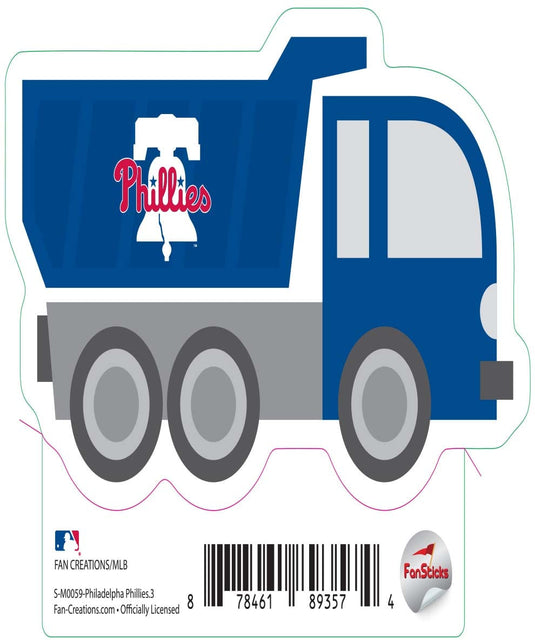 Fan Creations Decal Philadelphia Phillies 3in decal Dump Truck