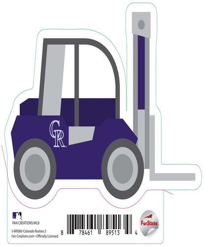 Fan Creations Decal Colorado Rockies 3in Decal Fork Lift