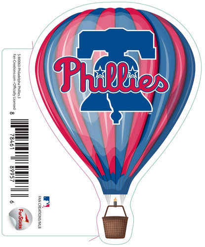 Fan Creations Decal Philadelphia Phillies 3in decal Hot Air Balloon