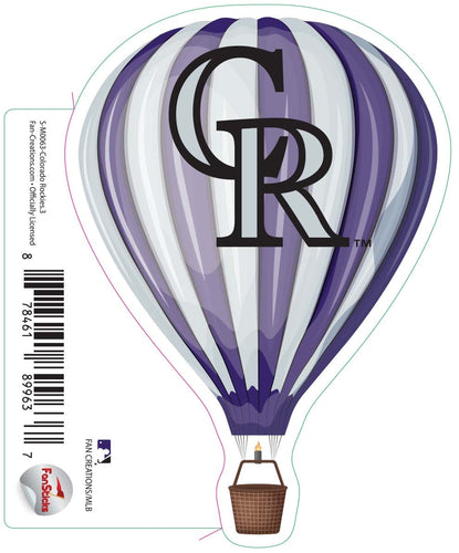 Fan Creations Decal Colorado Rockies 3in Decal Hot Air Balloon