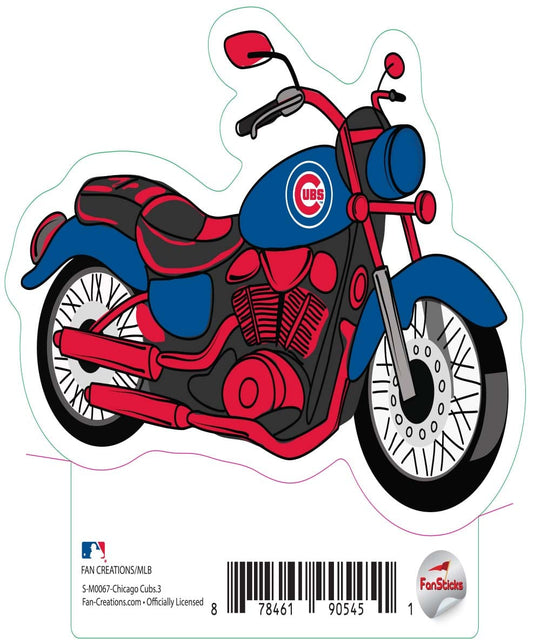 Fan Creations Decal Chicago Cubs 3in Decal - Motorcycle