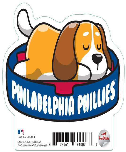 Fan Creations Decal Philadelphia Phillies 3in decal Dog napping