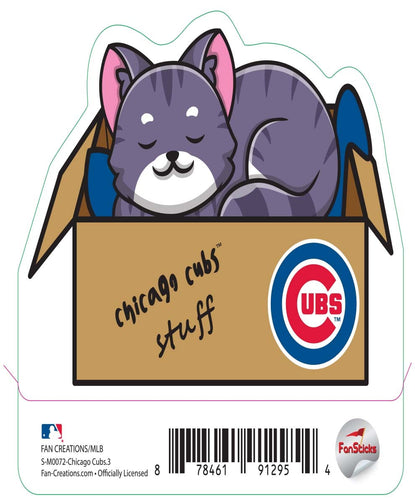 Fan Creations Decal Chicago Cubs 3in Decal - Cat Napping