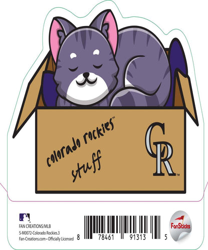 Fan Creations Decal Colorado Rockies 3in Decal Cat napping