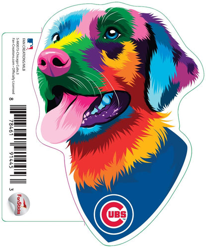 Fan Creations Decal Chicago Cubs 3in Decal - Rainbow Dog Bandana