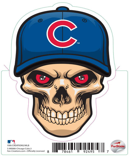 Fan Creations Decal Chicago Cubs 3in Decal - Skull