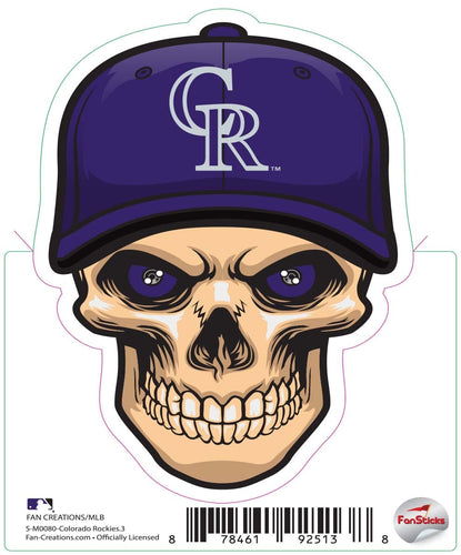 Fan Creations Decal Colorado Rockies 3in Decal Skull