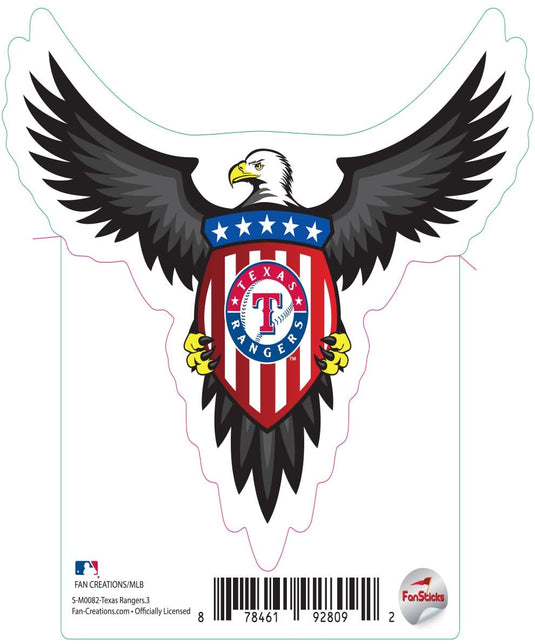 Fan Creations Decal Texas Rangers 3in Decal Patriotic Eagle