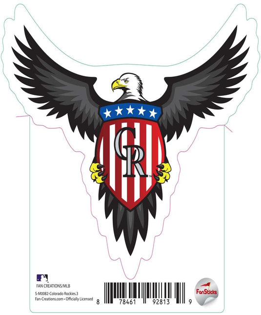 Fan Creations Decal Colorado Rockies 3in Decal Patriotic Eagle