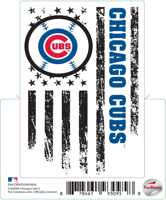 Fan Creations Decal Chicago Cubs 3in Decal - Team Flag