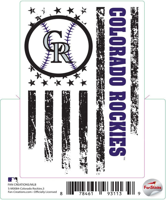 Fan Creations Decal Colorado Rockies 3in Decal Team Flag