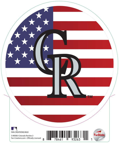 Fan Creations Decal Colorado Rockies 3in Decal Logo on Flag Circle