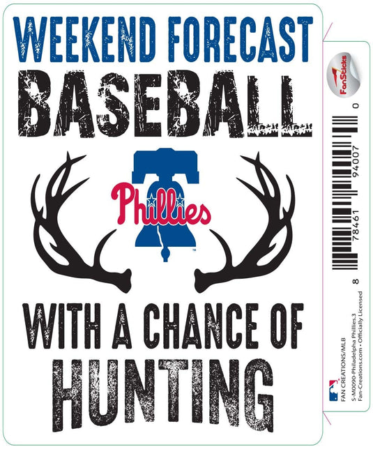 Fan Creations Decal Philadelphia Phillies 3in decal Weekend Forecast