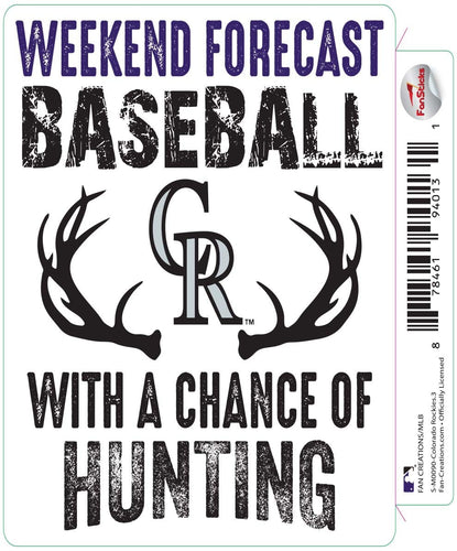 Fan Creations Decal Colorado Rockies 3in Decal Weekend Forecast